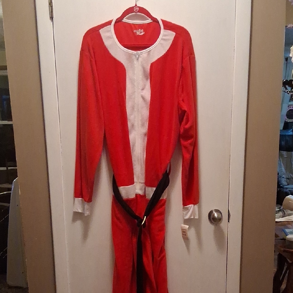 Joe Boxer Red and White Santa Claus Christmas Onsie